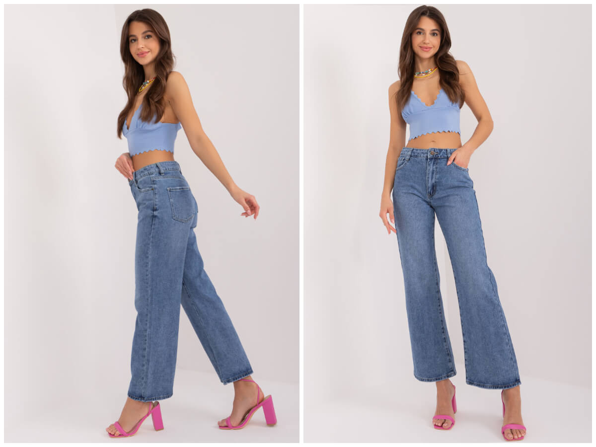 Trend pre širokú nohu, to znamená nohavice so širokými nohami